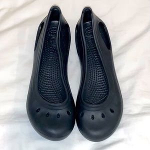 Crocs MINT!🇱🇷 sandals black Mary Jane slip on shoes Girls size 3